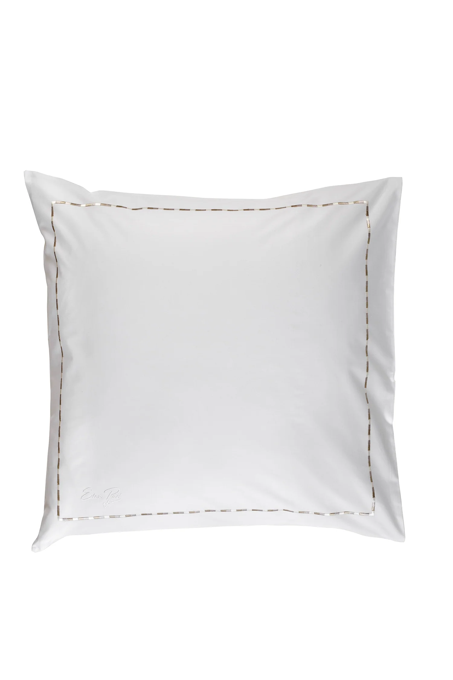 2 taies d&rsquo;oreiller carrés blanc et beige – Décrochons la lune